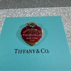 Tiffany & Co. Etched Rose Heart Charm